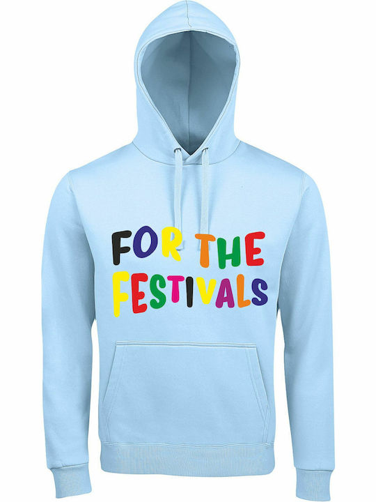 Hoodie Unisex " Festivals Πανηγύρια" Creamy Blue