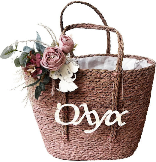 Taufe Tuch Box Mädchen Tasche Holz Elefant Blumen Name