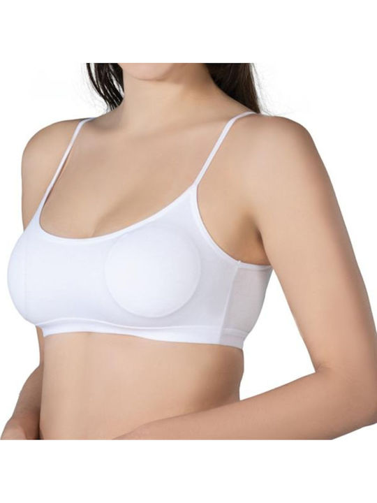 Women's White Thin Strap Sports Bra