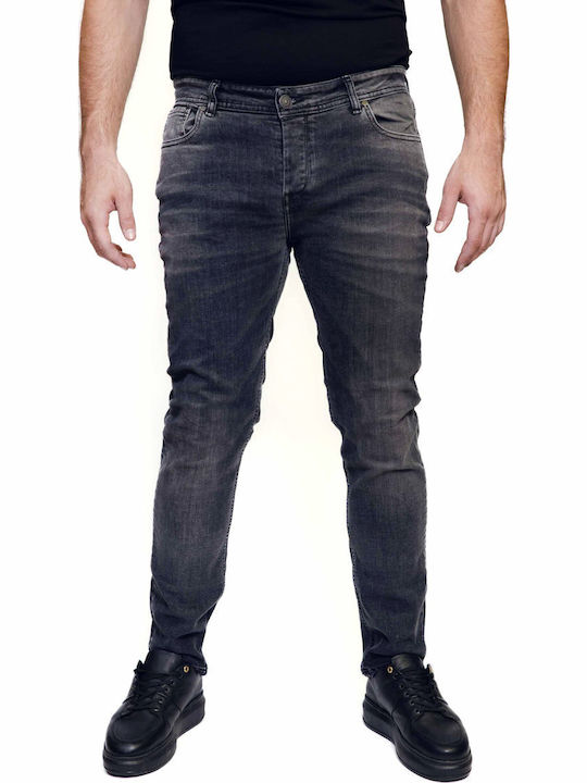 Men's Elastic Jeans Pants with Slim Fit Gray