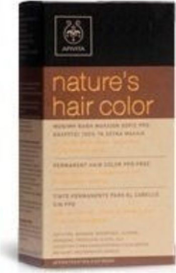 Apivita Nature's Hair Color Βαφή Μαλλιών Χωρίς Αμμωνία 4.05 Καστανό 50ml