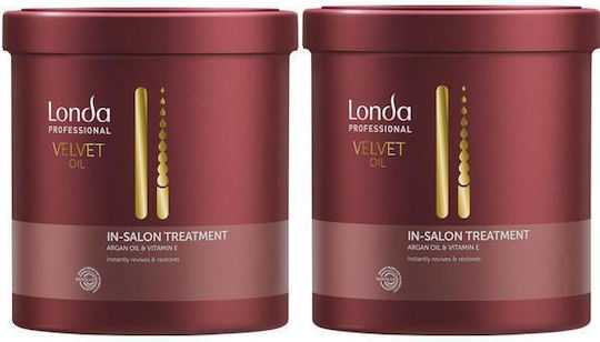 Pachet 2 X Mască de Tratament cu Ulei de Argan Londa Professional Tratament cu Ulei de Catifea 750 Ml
