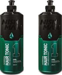Set 2 Minztonika-Lotionen Nishman Chilly 400 ml