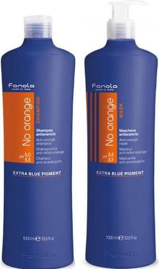 Fanola Orange Tint Package Shampoo Against Orange Tones 1000 Ml;