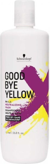 Schwarzkopf Good Bye Yellow Sampon de Reconstrucție/Hrană și Volum pentru Păr Vopsit 1000ml