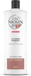 Nioxin System 3 Cleanser Shampoos against Hair Loss for Coloured Hair 1000ml