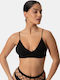 Sports Bralette Thin Straps Black Black