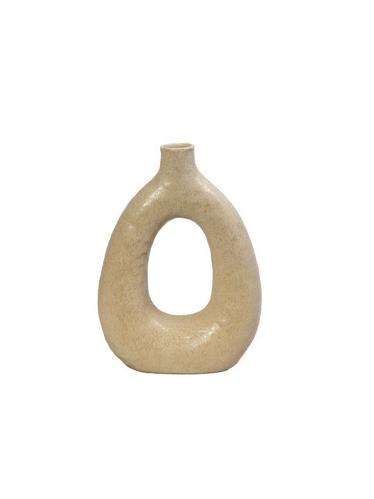 Espiel Decorative Vase Beige 17.5x6x20cm