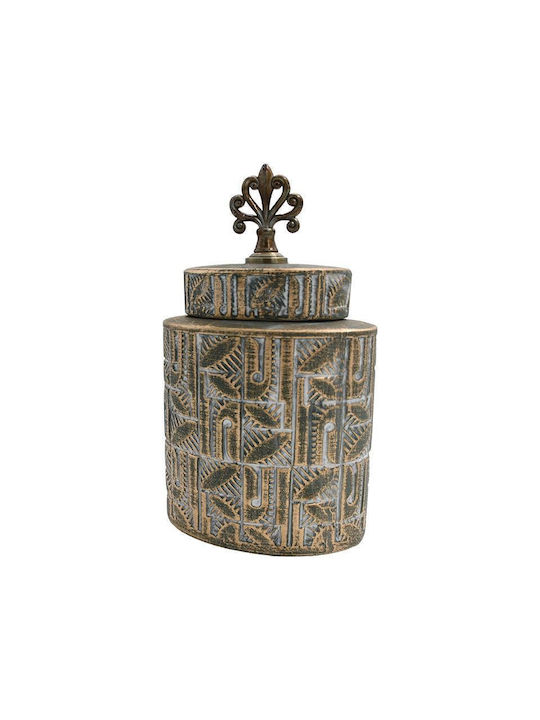 Fylliana Decorative Vase Gold 17x12x30cm