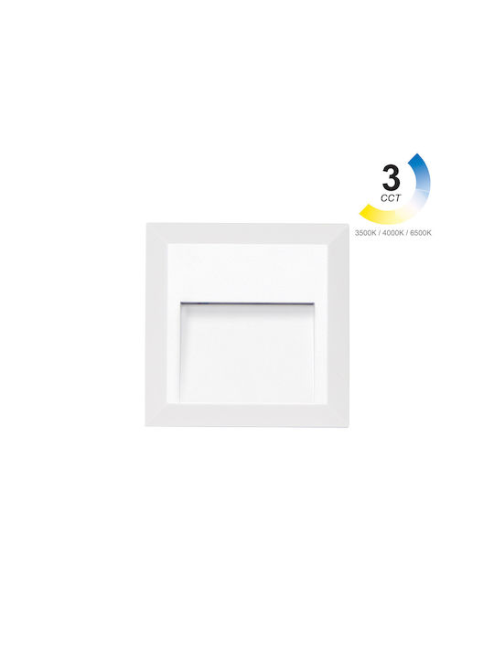 Gekas Gekas Wandmontierte Außenbeleuchtung Deckenleuchte LED IP65 2W mit Einstellbarem Weißlicht