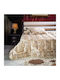 Beauty Home Set Duvet Cover Super King 220x240cm Patterned Gold 1447PMYD 3 Pieces