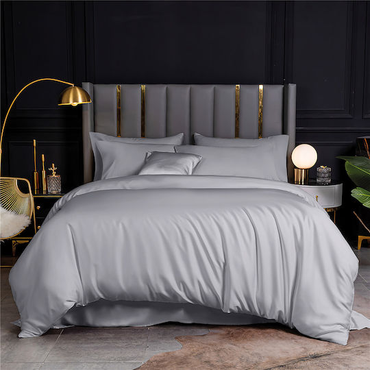 Beauty Home Set Duvet Cover 240x260cm Super King with 2 Pillowcases Art 12051 Silver Fantasy 12051PTHYD Grey