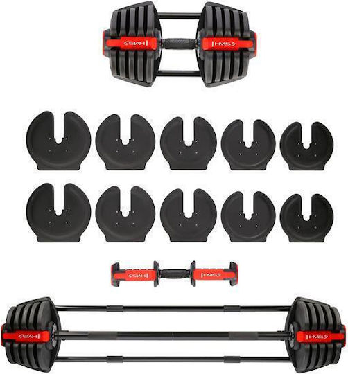 HMS Hantelset 2x 21.5kg Verstellbar im Fall