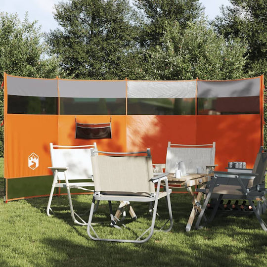 Vidaxl Paravan de Vânt pentru Camping Portocaliu Impermeabil 366x152x152 cm Portocaliu
