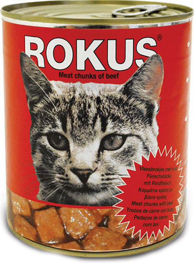 Rokus Wet Food for Cats in Cans with Calf 810gr