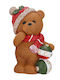 Illuminated Christmas Figure Bear Height 38cm with Balls