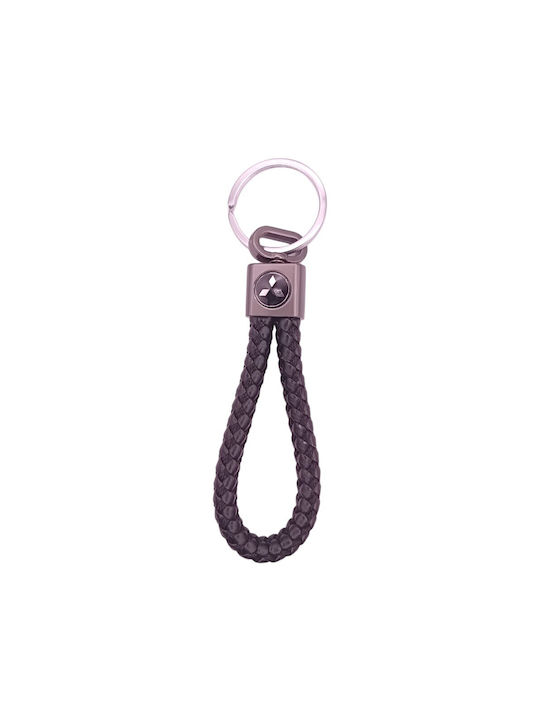 Leather Keychain Mitsubishi