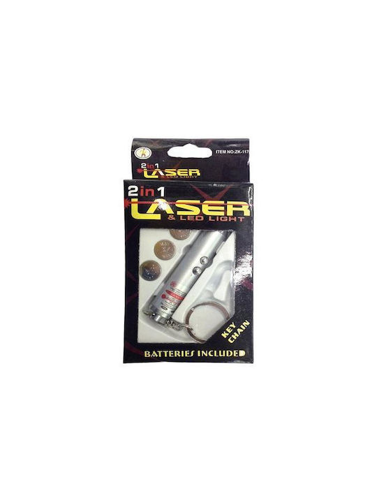 Schlüsselanhänger Laser Money mit LED Silber