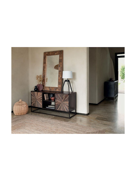 Atmosphera Ori Full-Length Wall Mirror With Brown Wooden Frame 115x70cm
