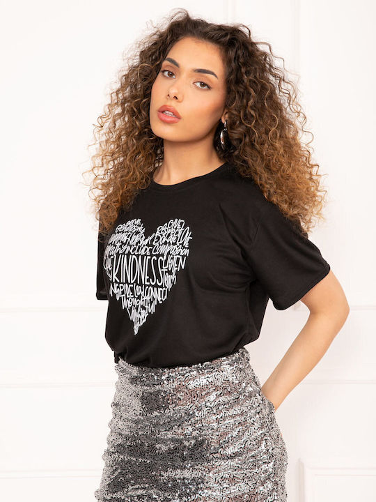 Basic Tricou Τypedă Negru Negru