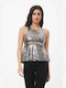 Donna Martha Damen Bluse Silver