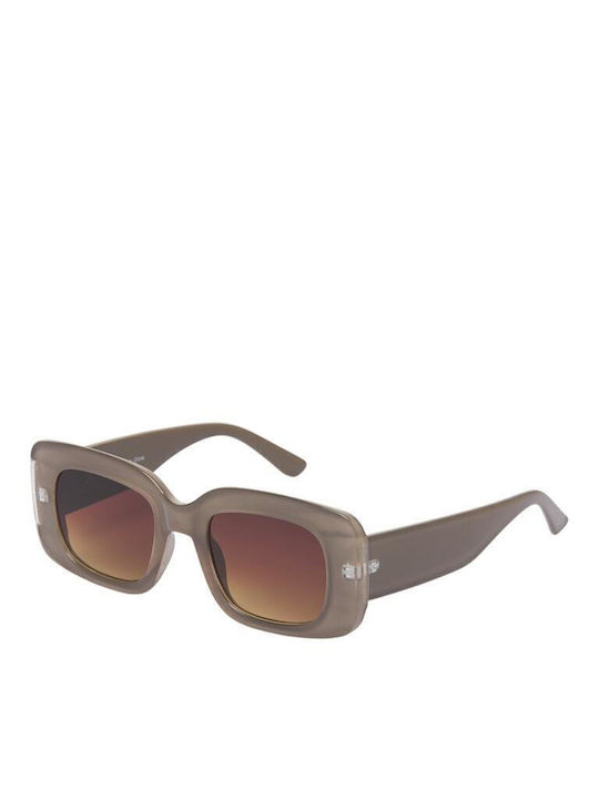 Jack & Jones Women's Sunglasses with Brown Plastic Frame and Brown Gradient Lens 12263221