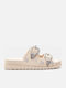 Women's Flat Sandals Flatforms in Beige Color