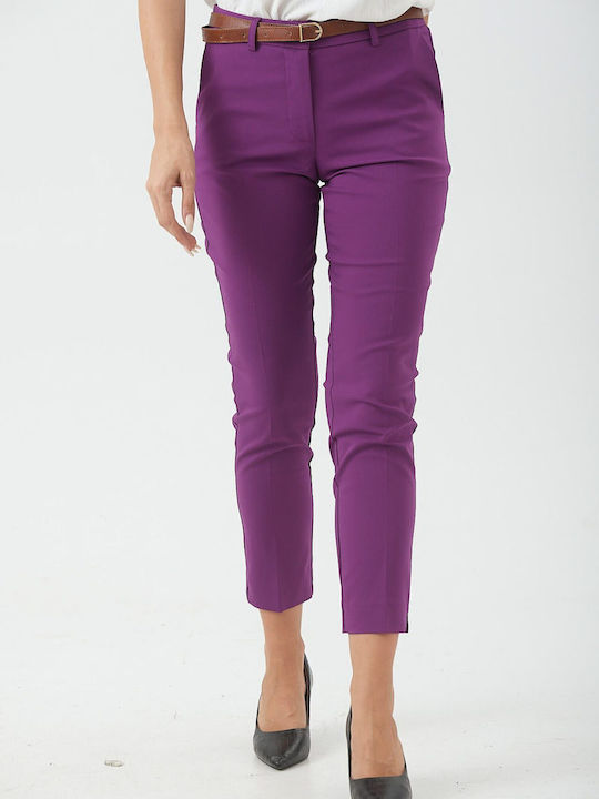 Donna Martha Women's Fabric Trousers Purple