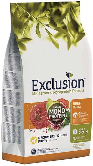 Exclusion 3kg Dry Food for Medium Breed Puppies with Beef