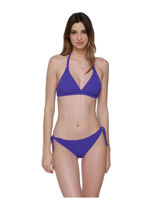 Luna Bikini Slip with Ties Blue Sense