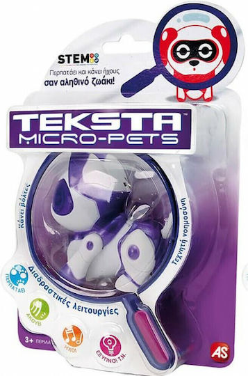 Silverlit Teksta Micro Pets Electronic Robotic Toy for Ages 3+ White/Purple Kitty