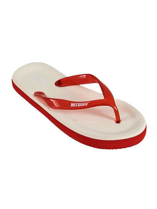 Mitsuko Frauen Flip Flops in Rot Farbe