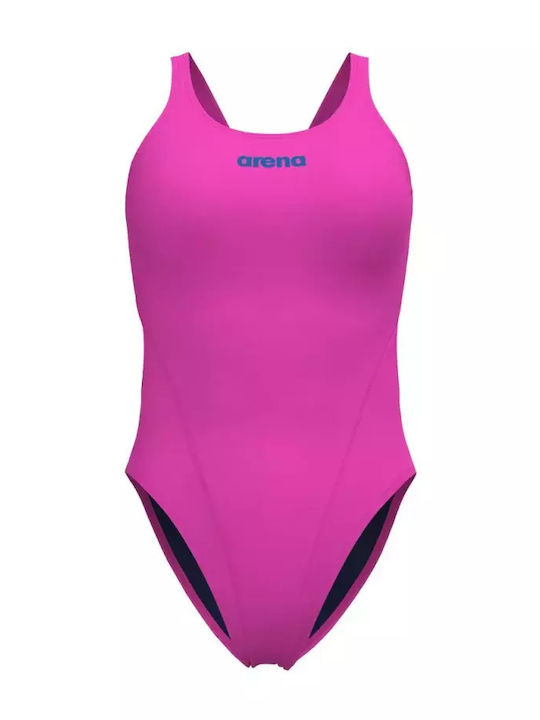 Arena Team Tech One-Piece Swimsuit Pink