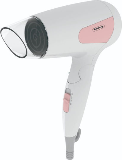 Rosberg Reisehaartrockner 1200W White/Pink