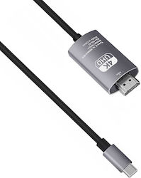 18392 HDMI-Stecker - USB-C-Stecker 2m Graues