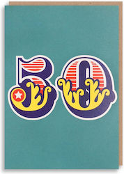 Greeting Card Birthday 12x17cm in Green Color