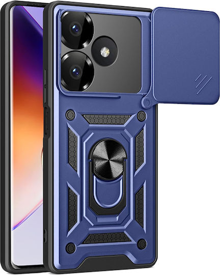 Orso Combo Kickstand Slide Back Cover Blue (Poco F6 5G)