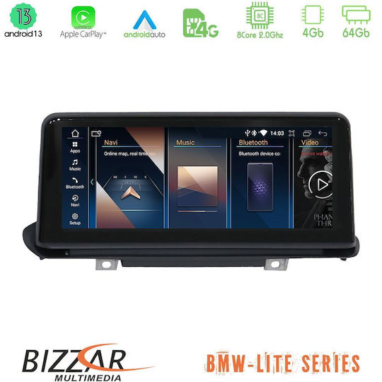 Bizzar Sistem Audio Auto pentru BMW X5 / X6 / F15 2022-2023 (Bluetooth/USB/AUX/WiFi/GPS/Apple-Carplay/Android-Auto/Partitură)