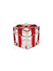 Iliadis Ornament de masă de Crăciun Borcan de prăjituri De sticlă Transparent L9xW9xD9cm.