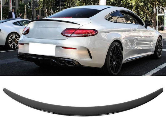 Car Rear Spoiler Mercedes-benz C-class C205 Coupe 14-21 Amg Look Lipspoiler Abs Plastic Glossy Black Mercedes Benz Car