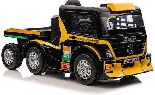 XMX622B Mașină + Remorcă cu Ecran LCD Camion Cu Un Loc Cu Telecomandă 12 Volți Galben Pentru 3+ Ani