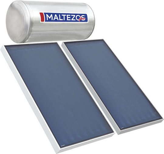 Maltezos Glass 200L/2XSAC 100X150 Solar Water Heater 200lt Glass 3 sq.m. Selective