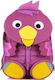 Affenzahn Bird School Backpack Kindergarten Purple with Water Bottle Holder 8L