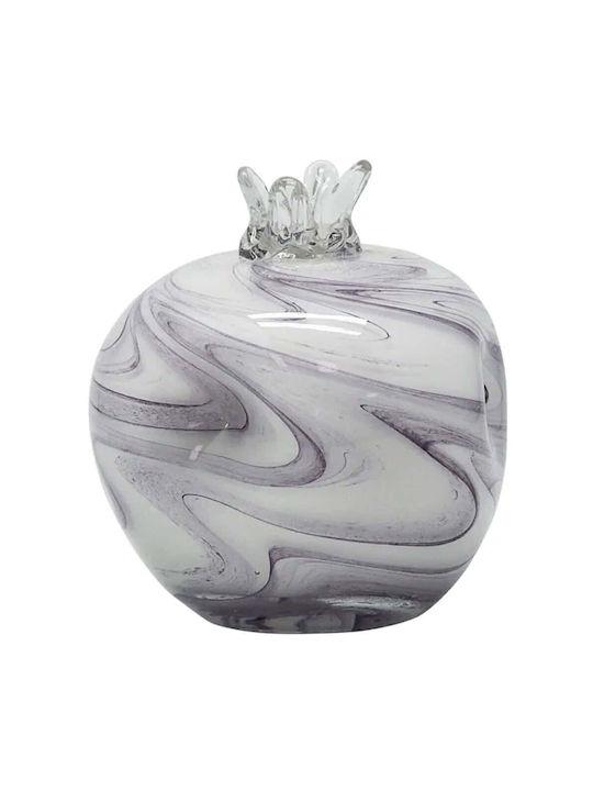 Marhome Tischplatte Glücksbringer Granatapfel Rosa aus Glas 12x12.5cm 1Stück
