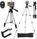 Verk Group Selfie Stick Cell Phone Tripod Bluetooth Silver