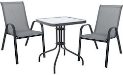 Dining Room Set 3 Pieces Anthracite/Grey