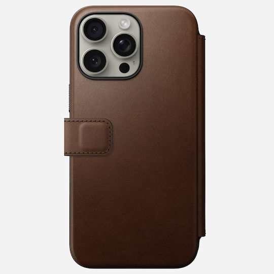Nomad Back Cover Leather 2mm Brown (iPhone 15 Pro Max)