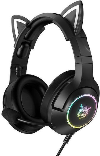 Onikuma K9 Over Ear Gaming Headset cu conexiune 3,5mm / USB Cat Ears