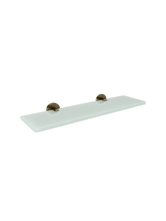 Verdi Sigma Wall Mounted Bathroom Shelf Glass 40x12.5x4.4cm Bronze