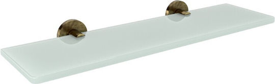 Verdi Sigma Επιτοίχια Ραφιέρα Μπάνιου Γυάλινη 40x12.5x4.4cm Μπρούτζινη